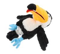 KOMBIUDA Interactive Plush Toucan Hand Puppet Soft PP Cotton Storytelling for Early Education and Play Movable Mouth Animal Puppet for Engaging Pretend Play and Bedtime Stories