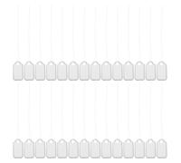 KOMBIUDA Jewelry Price Tags with Cotton String and Silver Accent, 200Pcs Mini Paper Tags for Retail Display and Pricing Necklaces, Bracelets, Clothing