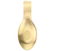 KOMBIUDA Kitchen Stainless Steel Spoon Rest Pad Heavy Thick Spoon Ladle Holder Heat Resistant for Food Preparation and Dining (3.7×9.8 Inch