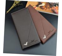 KOMBIUDA Large Capacity Long Man Wallet with Multiple Card Slots PU Leather Zippered Coin Pocket Soft Touch Surface Practical Design for Men S Cash and Credit Cards Light Coffee