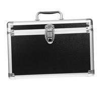 KOMBIUDA Large Capacity Metal Cosmetic Case Storage Box Buckle Lock for Makeup Organizers Bathroom Counter Professional Travel Case