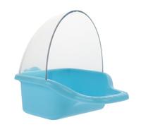 KOMBIUDA Large Capacity Parakeet Feeder Blue Hanging Bird Food Container Tray for Budgies and Cockatiels, Bird Supply Feeder Suitable for Cage and Outdoor Use