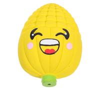KOMBIUDA Latex Squeaky Dog Chew for Small Dogs, Sturdy Puppy Teething with Laughing Corn Vegetable Face, Interactive Tough Chew for Aggressive Chewers and Play