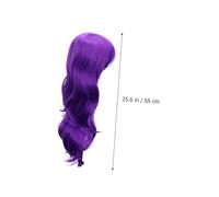 KOMBIUDA Long Purple Curly Cosplay Wig Natural Looking Hairpiece for Women Party Stage Performance Dancing Fancy Dress Hair Extension