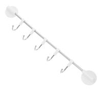 KOMBIUDA Magnetic Hook Rack for Refrigerator White Pp Utensil Holder with Space Saving Magnetic Attachment Simple Elegant Design Kitchen Towel and Utensil Hanger for Laundry Room