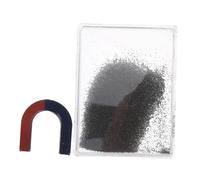 KOMBIUDA Magnetic Instrument Magnetic Iron Powder Shavings Metal Powder Iron Powder Iron Filings for Science Experiments Magnetic Field Experiments Equipment Physics Plastic