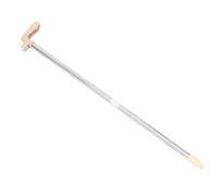 KOMBIUDA Metal Dustpan Handle with Detachable Grip and Secure Buckle for Easy Replacement Accessory for Floor Broom and Dustpan Poles Selection Random Color