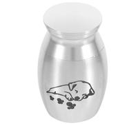 KOMBIUDA Metal Pet Urn for Dog Cat Ashes Small Keepsake Urn for Pet Bereavement Funeral Keepsake