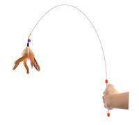 KOMBIUDA Metal Wire Cat Teaser Kitten Pet Wire Teaser Bell Beads for Flutter Fun Cat Toy Mouse Play Fun