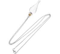 KOMBIUDA Mini Glass Bottle Pendant with Cork, Tiny Drifting Jar Charm on White 1 Chain, Miniature Bottles Jewelry for and DIY Accessories