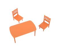 KOMBIUDA Miniature Dollhouse Dining Table and Chairs Tiny Plastic Mini Kitchen Furniture for Dollhouse Collectors Realistic Design Enhances Imaginative Play and Decorative Versatility