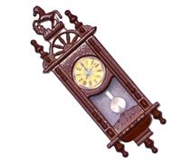 KOMBIUDA Miniature Pendulum Clock Ornament for Dollhouse Mini House Decorations Retro Style Simulation Clock Model for Miniature Scene Props and Collectible Accessories