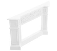 KOMBIUDA Miniature White Dollhouse Fireplace Compact Pretend Furniture for Tiny House Accessories Role Play Cozy Decor for DIY Crafts and Photography Props