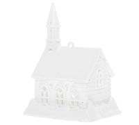 KOMBIUDA Miniature White House Model DIY Blank Village Decoration for Christmas Charming Snow House Design for Home Classroom and Daycare Decor