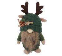 KOMBIUDA Minimalist Gnome Figurine Christmas Decor Indoor Holiday Ornament Knitted Antler Tabletop Decoration for Forest Themed Room and Seasonal Centerpieces