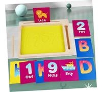 KOMBIUDA Montessori Sand Tray Alphabet Learning for Preschoolers Sand Painting Enhancing Letter Tracing Writing Skills and Creative DIY Artistic Development Educational Sensory Activity