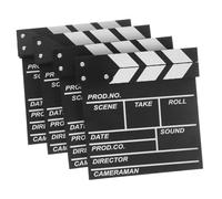 KOMBIUDA Movie Film Clapboard 4pcs Wooden Movie Clapper Boards for Scene Marking in Filmmaking Photography