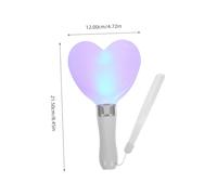 KOMBIUDA Multi-color LED Heart-shaped Light Wand Battery-powered Flashing Cheer Stick for Concerts and Parties Hardwearing Construction Festival Rave Glow Stick for Fans and Events