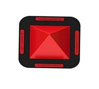 KOMBIUDA Multifunctional Pyramid Phone Stand Red Silicone Desktop Holder for Smartphones Non Slip Base Portable Design Versatile Use Desk Car Kitchen and More