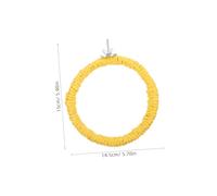 KOMBIUDA Natural Bird Perch Rope Swing for Parakeets and Parrots Round Climbing Stand with Paper Rope Engaging Bird Cage Accessory for Active Play and Exercise Easy to Install and Clean
