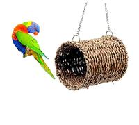 KOMBIUDA Natural Plush Pet Nest Warm Hanging Bed for Parrots Small Animals Winter Cotton Hammock for Birds Squirrels Hamsters Guinea Pigs