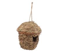 KOMBIUDA Natural Straw Woven Bird Nest House for Hummingbirds Outdoor Hanging Birdhouse Garden Decor Safe Resting Spot for Small Birds