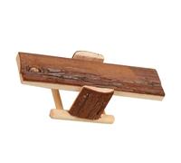 KOMBIUDA Natural Wooden Pet Seesaw for Hamsters Mice and Rats Chewable Cage Accessory for Small Pets Enhances Activity and Dental Health Fun Exercise and Entertainment Platform