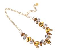 KOMBIUDA Necklace Chain Cat Pet for with Rhinestones Cats Adjustable and Accessory, Cute Resin and Metal Collar, Decorative Fashion Dogs for Gatherings and Everyday