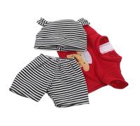 KOMBIUDA Newborn Doll Clothes with Striped Pants and Hat Gender-inclusive Lightweight Outfit for Boys and Easy-clean Reborn Doll Accessories for Role-playing and Group Play