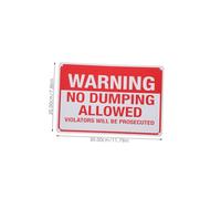 KOMBIUDA No Dumping Warning Sign Iron Weather Resistant Public Legal Deterrent Sign for Backyard Garden and Commercial Use Violators Will Be Prosecuted Reminder