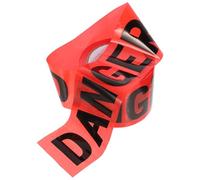 KOMBIUDA Non-adhesive Red Warning Tape Crime Scene Safety Barrier Tape High Visibility Caution for Hazardous Areas Construction Use