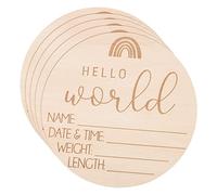KOMBIUDA Nursery Newborn Sign Pcs Birth Announcement Sign Wooden Name Photo Prop Decorations