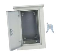 KOMBIUDA Outdoor Weatherproof Electrical Box Wall Mounted Distribution Cabinet with Quick Setup Dustproof Aluminum Enclosure for Electrical Cable Protection and Power Management