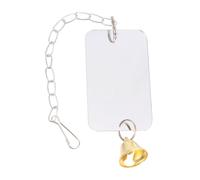 KOMBIUDA Parrot Cage Mirror Hanging with Bell Metal 6x10cm for Birds | Home and Shop Use, Silver Ornament, Bird Cage Decor, Suitable for Parrots and Other Birds