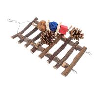 KOMBIUDA Parrot Chew Climbing Ladder Pinecone and Corn Bird Cage for Parakeets Cockatiels Budgies Bird Teething Hanging Accessories