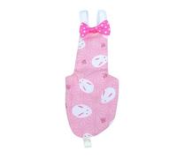 KOMBIUDA Parrot Flight Suit Bird Clothes Pigeon Diaper Lightweight Soft Cotton Fabric Adjustable Buckle Strap Easy to Clean Pink Rabbit Print Xs for Parrots and Birds