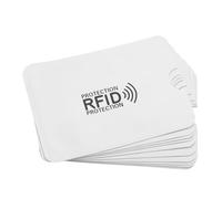 KOMBIUDA Passport ID Anti-Theft Sleeve Shield 10pcs Aluminum Foil Waterproof Card Holder Slim Silver Design 9.5x6.3cm