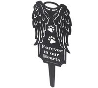 KOMBIUDA Pet Memorial Stake Grave Marker Plaque with Elegant Memorial Words for Garden Lawn Cemetery Outdoor Decoration Fade-resistant and Crack-resistant Dog Cat Tribute Sign