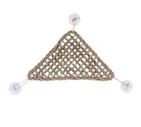 KOMBIUDA Pet Mesh Hammock Reptile Mesh Hammock with Metal Ring and Suction Cup Utilizes Vertical Space Triangular Climbing Net for Bearded Dragon and Lizard Enclosure