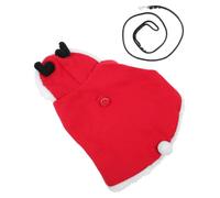 KOMBIUDA Pet Rabbit Christmas Clothing with Harness Rope, Warm Winter Bunny Outfit Medium Size, Sturdy Leash Rabbit Garment for Outdoor Use