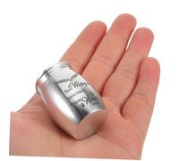 KOMBIUDA Pet Urn Pet Funeral Supplies Cat Casket Cat Ashes Urn Stainless Steel Silver