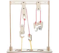 KOMBIUDA Physics Experiment Pulley Model Kit Crane Educational Science Tool with Blocks and Bracket for Middle and High School Mechanics Teaching and Creative Stem Learning
