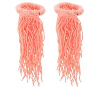 KOMBIUDA Pink 2pcs Betta Spawning Mops Fish Breeding Floating Hideout Egg Collector Fish Tank Decor Cotton Thread Artificial Seaweed for Aquarium Breeding