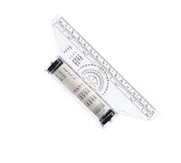 KOMBIUDA Plastic Measuring Ruler Tool with Parallel Ruler Navigation and Angle Scale for Drawing Design for Engineers and Artists