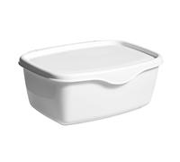 KOMBIUDA Plastic Square Wet Tissue Storage Box with Lid Thickened Pp Container for Desk Organization Dust-Proof White Tissue Holder for Home and Office