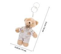 KOMBIUDA Plush Bear Backpack Pendant Keychain Cute Mini Bag Charm Soft Ornament Gift for Birthday Valentine Mother Day Christmas Graduation