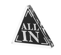 KOMBIUDA Poker Dealer Button Triangle Double Layer Acrylic Black Professional Game Accessory for Poker Enthusiasts Family Gatherings and Party Play Enhances Social Bonding and