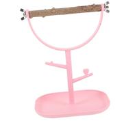 KOMBIUDA Portable Bird Training Stand with Stable Wide Base Decorative Parrot Perch for Parakeets Indoor Tabletop Play and Chewing to Enhance Curiosity and Health