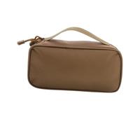 KOMBIUDA Portable Hiking Emergency Bag for Travel and Camping Lightweight Oxford Cloth Storage Pouch with Zipper Organized Compartments for Medicine Toiletries and Nursing Supplies Khaki