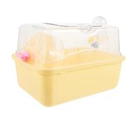 KOMBIUDA Portable Transparent Plastic Hamster Cage with Water Bottle Lightweight Small Pet Carrier for Travel and Outdoor Use Break-resistant Travel Case for Guinea Pigs and Dwarf Hamsters